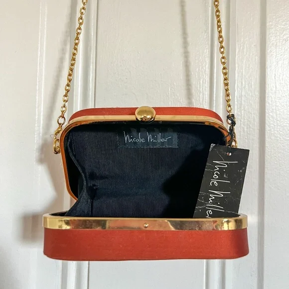 Rust Orange Nicole Miller Crossbody Clutch - Picture 3 of 3